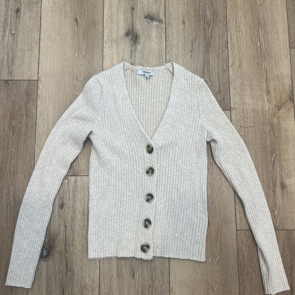 Madewell cropped cardigan sweater